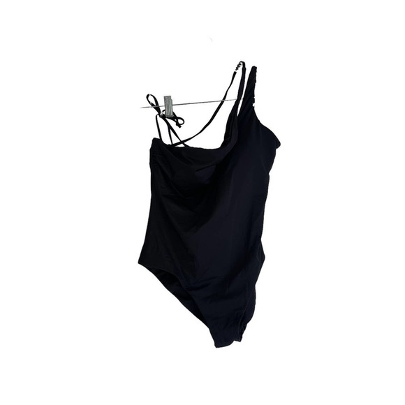 Becca Black One Shoulder One Piece Black Swimsuit Size XL NWOT - Picture 4 of 9